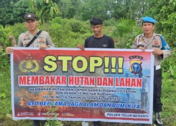 Polsek Teluk Meranti Sosialisasikan Maklumat Kapolda Riau, Edukasi Pencegahan Karhutla