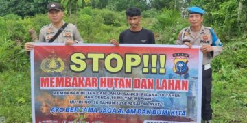 Polsek Teluk Meranti Sosialisasikan Maklumat Kapolda Riau, Edukasi Pencegahan Karhutla
