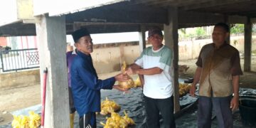 Masyarakat Gampong Hagu Menerima Daging meugang Dari Presiden Prabowo