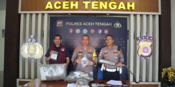 Polres Aceh Tengah Rilis 8 Kasus Narkotika Dan Ops Keselamatan Seulawah 2026