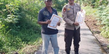 Polsek Kuala Kampar Sosialisasikan Maklumat Kapolda Riau Antisipasi Karhutla di Teluk Dalam