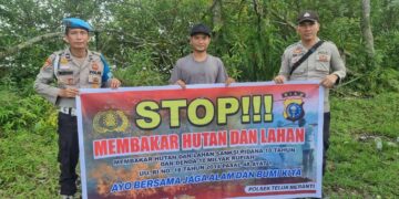 Polsek Teluk Meranti Sosialisasi Maklumat Kapolda Cegah Karhutla