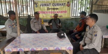 Jumat Curhat Polsek Kuala Kampar, Polisi dan Warga Bahas Karhutla dan Keamanan Lingkungan