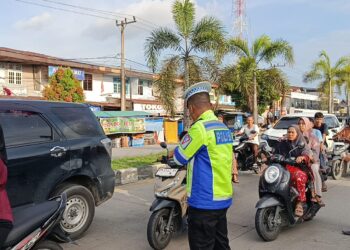 Polsek Pangkalan Kuras Amankan Pasar Ramadan dalam Ops Tertib Lancang Kuning 2026