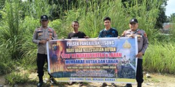 Polsek Pangkalan Lesung Patroli Daerah Rawan Karhutla, Edukasi Warga soal Larangan Membakar Lahan