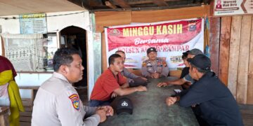 Polsek Kuala Kampar Gelar Minggu Kasih, Bahas Hoaks hingga Kenakalan Remaja