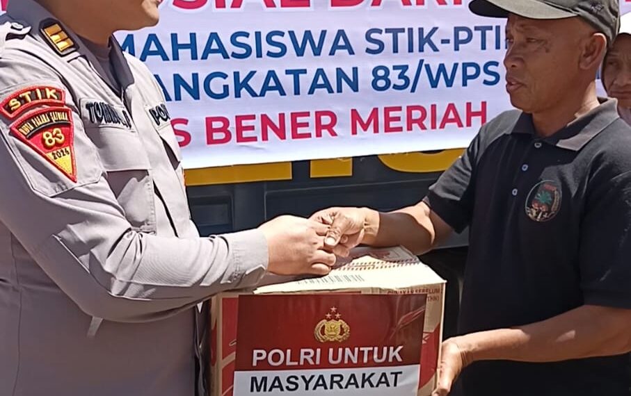 STIK-PTIK Angkatan 83 Salurkan Bantuan Sosial Kapolri Di Posko Tunyang