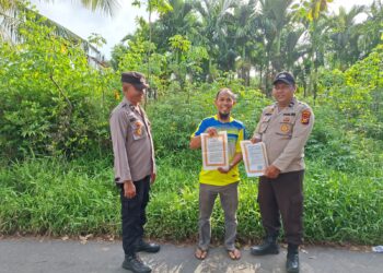 Polsek Kuala Kampar Sosialisasikan Maklumat Kapolda Riau Antisipasi Karhutla