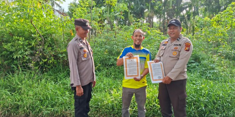 Polsek Kuala Kampar Sosialisasikan Maklumat Kapolda Riau Antisipasi Karhutla
