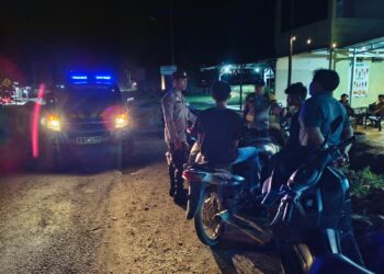 Polsek Pangkalan Lesung Gelar Patroli Gebrak Sahur untuk Jaga Keamanan Ramadhan