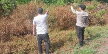 Polsek Kuala Kampar Sosialisasikan Larangan Bakar Lahan untuk Cegah Karhutla