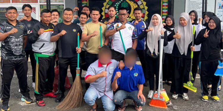 Menyambut Ramadhan, Karutan Takengon Beserta Jajaran Melaksanakan Gotong Royong