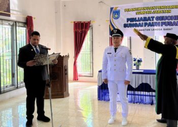 Saifullah Dilantik Pj Geuchik Gampong Sungai Pauh Pusaka 