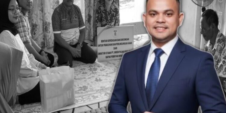 Peduli Dirut PT Green Palma Riau Jaya Silahturahmi dan Serahkan Bantuan kepada Korban Pelecehan Terhadap Anak