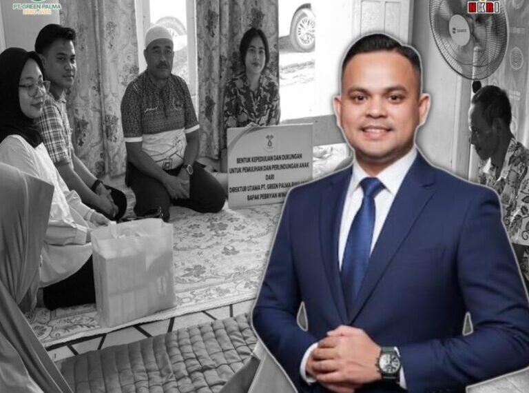 Peduli Dirut PT Green Palma Riau Jaya Silahturahmi dan Serahkan Bantuan kepada Korban Pelecehan Terhadap Anak