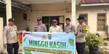 Polsek Pangkalan Kerinci Gelar Ibadah Minggu Kasih di GBI Maharaja