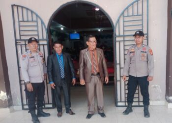 Polsek Ukui Laksanakan Patroli Pengamanan Ibadah Gereja, Ciptakan Situasi Aman dan Kondusif