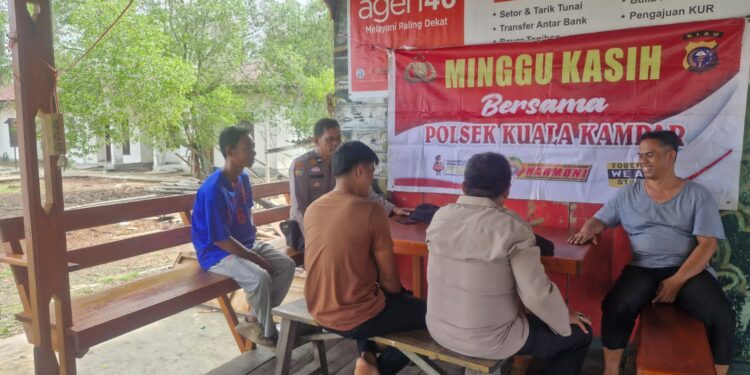 Polsek Kuala Kampar Gelar Minggu Kasih, Bahas Hoaks dan Kenakalan Remaja