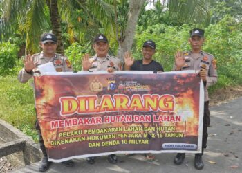 Jelang Musim Rawan, Polsek Kuala Kampar Ajak Warga Jaga Lahan dari Kebakaran