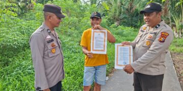 Polsek Kuala Kampar Sosialisasikan Maklumat Kapolda Riau tentang Larangan Karhutla