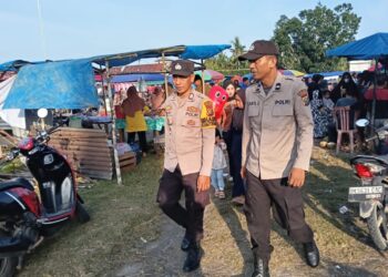Polsek Bunut Amankan Pasar Tumpah di Bulan Suci Ramadhan