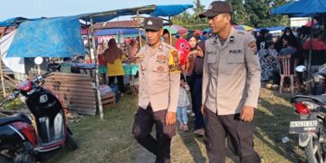 Polsek Bunut Amankan Pasar Tumpah di Bulan Suci Ramadhan