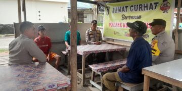 Polsek Kuala Kampar Gelar Jumat Curhat, Warga Sampaikan Kekhawatiran Karhutla dan Kenakalan Remaja