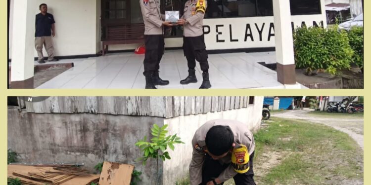 Polres Pelalawan Bagikan Bibit Pohon Buah untuk Personel yang Berulang Tahun