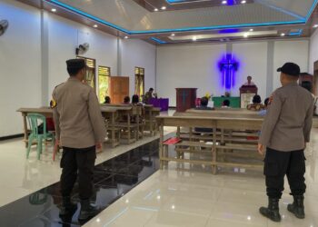 Polsek Pangkalan Lesung Gelar Kegiatan “Minggu Kasih” di Gereja Methodist Indonesia