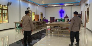 Polsek Pangkalan Lesung Gelar Kegiatan “Minggu Kasih” di Gereja Methodist Indonesia