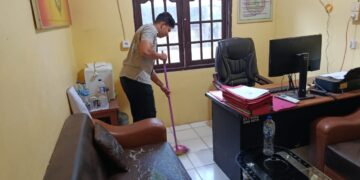 Gerakan Polri Asri di Lingkungan Mapolsek Pangkalan Kuras
