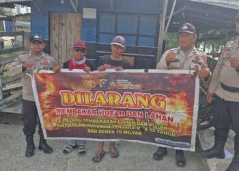 Polsek Kuala Kampar Sosialisasikan Maklumat Kapolda Riau untuk Cegah Karhutla