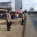 Polsek Pangkalan Lesung Amankan Lalu Lintas di Pasar Ramadhan