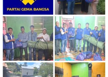 DPD Partai Gema Bangsa Salurkan Paket Sembako Untuk Masyarakat Aceh Tengah 