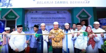 Lauching Pusat Oleh-Oleh Palembang Kawasan Wisata Religi Dan Kampung Wakaf Marogan