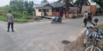 Polsek Teluk Meranti Atur Lalu Lintas di Pasar Ramadhan