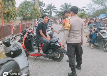 Polsek Bunut Amankan Pasar Tumpah Selama Bulan Suci Ramadhan