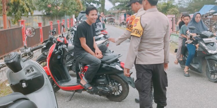 Polsek Bunut Amankan Pasar Tumpah Selama Bulan Suci Ramadhan