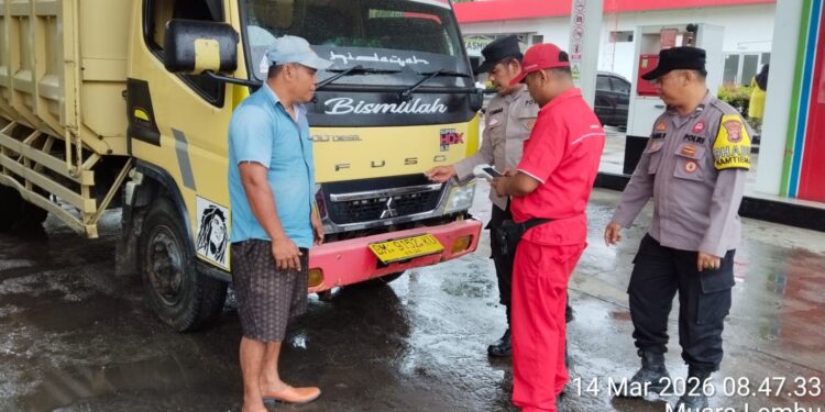 Polres Kuansing Lakukan Pengawasan Pendistribusian BBM di Sejumlah SPBU