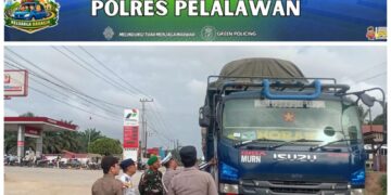 Pos Pam Ukui Sosialisasikan Pembatasan Operasional Angkutan Barang di Jalintim