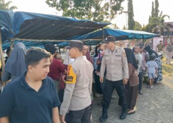 Polsek Bunut Amankan Pasar Tumpah Ramadan, Warga Merasa Lebih Nyaman