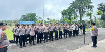 Apel Pengecekan Personel Ops Ketupat LK-2026, Polres Kuansing Pastikan Kesiapan Pengamanan Idul Fitri