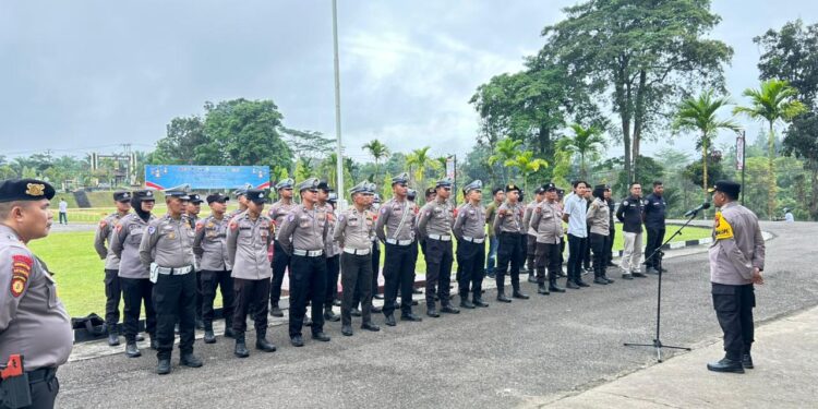 Apel Pengecekan Personel Ops Ketupat LK-2026, Polres Kuansing Pastikan Kesiapan Pengamanan Idul Fitri