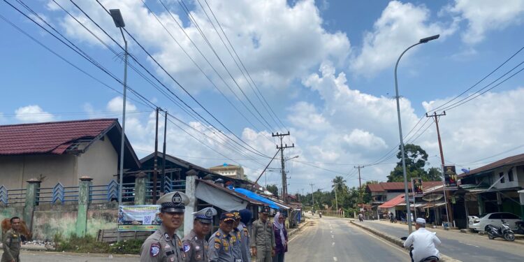Gatur Lalin di Pos Pam Pasar Inuman, Polres Kuansing Antisipasi Pelanggaran dan Laka Lantas