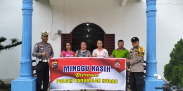 Polsek Pangkalan Kuras Sampaikan Pesan Kamtibmas dalam Program Minggu Kasih di Rumah Ibadah