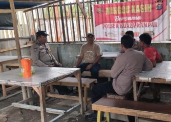 Polsek Kuala Kampar Gelar Minggu Kasih, Bahas Harkamtibmas hingga Kenakalan Remaja