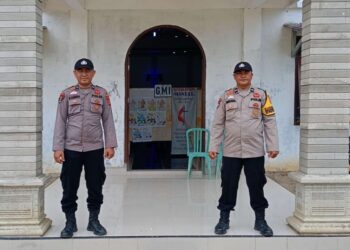 Polsek Pangkalan Lesung Gelar Minggu Kasih, Warga Dihimbau Waspadai Hoax dan Patroli Kebun Sawit Ditingkatkan