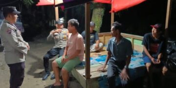 Polsek Bunut Tingkatkan Harkamtibmas, Lakukan Pengecekan Pos Kamling dan Patroli Malam