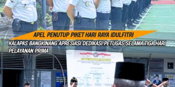 Apel Penutup Piket Hari Raya Aidul Fitri Kalapas Bangkinang Apresiasi Dedikasi Petugas Selama Tiga Hari Pelayanan Prima