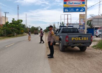 Polsek Pangkalan Lesung Tingkatkan Patroli Lalu Lintas untuk Cegah Kecelakaan dan Pelanggaran